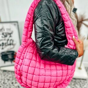 Pink Quilted Women's Bag